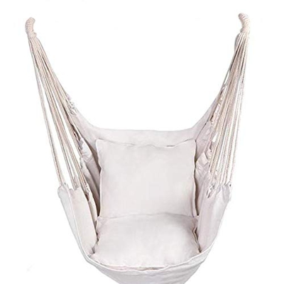Hamaca colgante HONUTIGE, silla mecedora para actividades al aire libre, silla oscilante, hamaca con cuerda de cojín, hamaca para colgar al aire libre