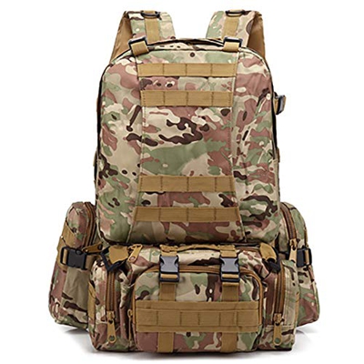 MatSailer - Mochila táctica militar para exteriores, paquete de asalto de 3 días, mochila Molle militar de 50 litros para camping, caza, supervivencia