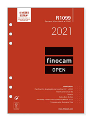 Finocam - Recambio Anual 2021 Semana vista vertical Open R1099 Español, 1000-155x215 mm precio