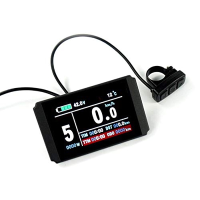 Ebike Pantalla Colorida KT LCD8H Panel de Control USB Bicicleta eléctrica 24V 36V 48V Pantalla LCD de Soporte Universal (SM Connector)