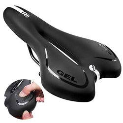 TWBEST Sillín de Bici de Gel, Sillin Bicicleta Montaña, Cojín de Asiento de Bici de Gel Ergonómico y Cómodo, Impermeable y Transpirable para MTB,Bicic características