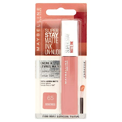 Maybelline New-York – Rouge à Lèvres Mat Liquide – Longue Tenue – Superstay Matte Ink – Teinte : Seductress (65), 5 ml