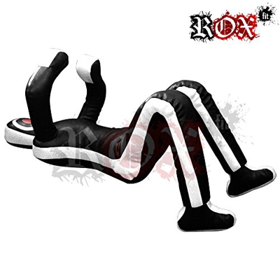 ROX Fit Grappling Dummy muñeco JiuJistsu Brazilian entrenamiento realista bolsa BJJ MMA ejercicio blanco negro (6 Piedras (72 ") - 180 cm - sin rellen
