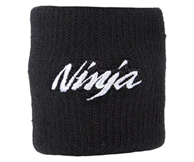 Kawasaki Wrist Band Ninja - Muñequera para el sudor, color negro