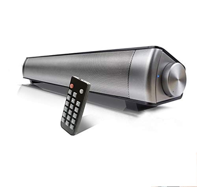 Barra de Sonido, QSPORTPEAK Barra de Sonido para TV Bluetooth Altavoces de computadora - Conexión por Cable e inalámbrica de 10W Bluetooth 5.0, Barras