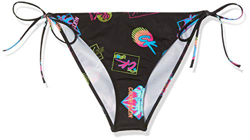 Calvin Klein Cheeky String Side Tie-PRT Braguita de Bikini, Negro (Badge Motifs Black 0GO), (Talla del Fabricante: X-Small) para Mujer en oferta