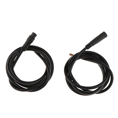FLAMEER Cable de extensión de Bicicleta eléctrica 2Pin/3Pin/5Pin/6Pin Conector de Enchufe e-Bicycle para Mid/Hub Kit de conversión de Motor - 6 Pin