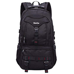 Mochila 35L Mochilas Hombre Viaje Deporte de Marcha Mochila Camp Excursion al Aire Libre Portatil Multifuncional Mujer Hombre Negro en oferta