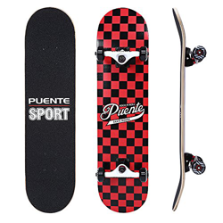 NACATIN Skateboard Completo para Adultos y Niños con Rotamiento 602 ABEC-9, 92A y 8 Capas de Madera de Arce Monopatin 80x20x11cm, Carga de 180 Kg para en oferta