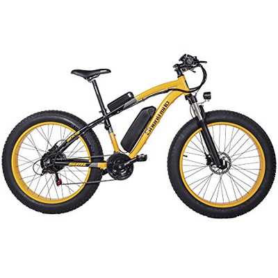 Shengmilo-MX02 26 Pulgadas neumático Gordo Bicicleta eléctrica 1000 W Beach Cruiser Hombres Mujeres Montaña e-Bike Pedal Assist 48V 17AH batería (Amar