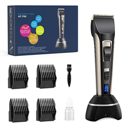 Cortapelos Hombre, Nivlan Cortapelos Profesional Recargable Motor Silencioso Cuchilla Cerámica, Máquina de Cortar Pelo Barba Inalámbrica Negro, Recort precio