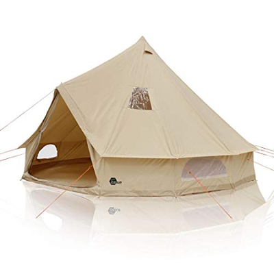 your GEAR Tienda de campaña Desert Tipi para 8 Personas con Espacio para la Cabeza Tienda Familiar de algodón con sábanas Cosidas y protección UV50+