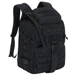 Selighting Mochila Táctica 40L-50L Mochila Caminar Hombre Mochila Militar Asalto Molle para Deportes al Aire Libre Camping Caza Montañismo Viaje (Negr en oferta