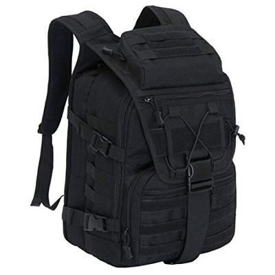 Selighting Mochila Táctica 40L-50L Mochila Caminar Hombre Mochila Militar Asalto Molle para Deportes al Aire Libre Camping Caza Montañismo Viaje (Negr