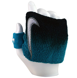Nike Swoosh - Muñequera ajustable, color azul y negro en oferta