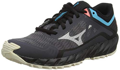 Mizuno Wave Ibuki 3, Zapatillas para Carreras de montaña Mujer, Imán/Cristal Gris/Azul, 38.5 EU