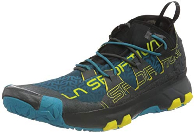 La Sportiva Unika, Zapatillas de Trail Running para Hombre, Multicolor (Carbon/Tropic Blue 000), 43 EU