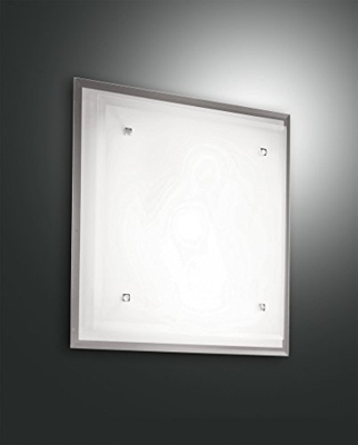 Elegante plafón de vidrio Maggie, 30 x 30 cm