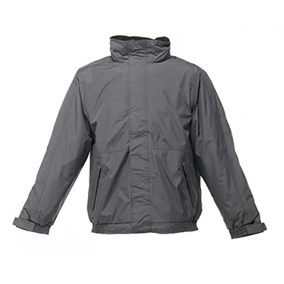 Regatta Chaqueta impermeable resistente al viento modelo Dover para hombre (XS/Negro/gris)