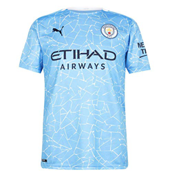 PUMA Manchester City Temporada 2020/21-HOME Shirt Replica SS with Sponsor Camiseta Primera Equipación, Unisex, Team Light Blue-Peacoat, 3XL en oferta