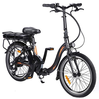 Bicicleta Eléctrica Plegable de 20 Pulgadas, Bicicletas Eléctricas para Adecuado para Adolescentes Mayores de 16 Años 250W 36V 10AH con 3 Modos de Con
