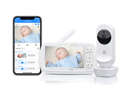 Motorola Baby Ease 44 Connect - Wi-Fi Babyphone con cámara - Video Baby Monitor de 4.3 pulgadas Pantalla HD - Aplicación Hubble - Visión nocturna, nan características