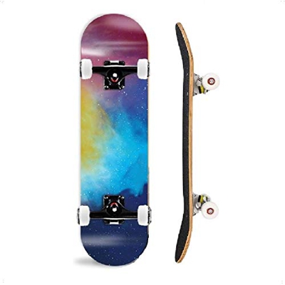 TACKLY skateboard adulto completo 7 - 9 capas / layers – monopatín skate 31”x8 madera de arce para niños y adultos unisex – apto para todos los nivele