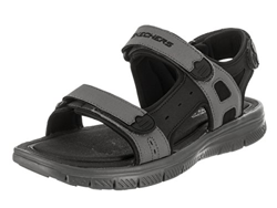 Skechers Flex Advantage 1.0-Upwell, Sandalia con Pulsera Hombre, Negro (BKCC Black PU/Trim), 47.5 EU en oferta