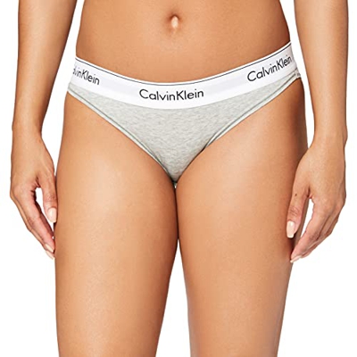 Calvin Klein Bikini Braguita, Gris (Grey Heather 020), No Aplica (Talla del Fabricante: Medium) para Mujer