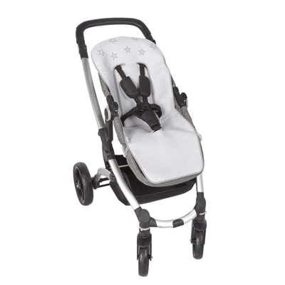 Cotton Juice Baby Home - Colchoneta Universal Para Silla De Paseo Piqué Estrellas Gris