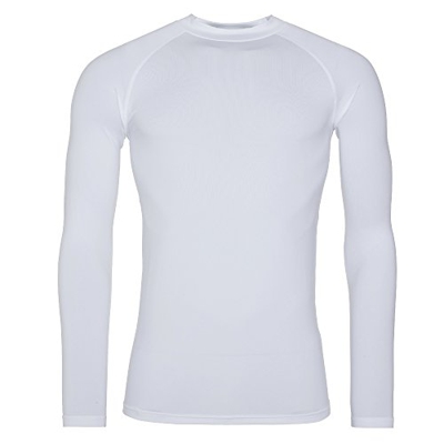 AWDis Camiseta interior térmica de manga larga modelo Just Cool para hombre (Grande (L)/Blanco polar)