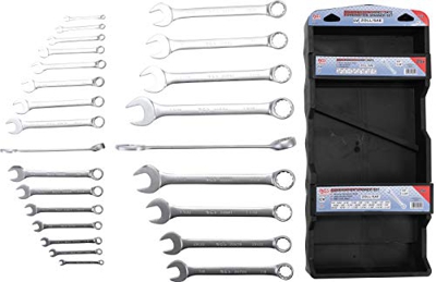 BGS 30101 | Juego de llaves combinadas | medidas en pulgadas | 1/4" - 1.1/4" | 25 piezas