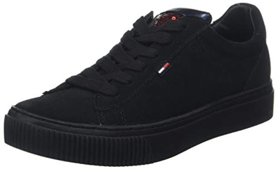 Tommy Hilfiger Big Flag Sparkle Star Sneaker, Zapatillas para Mujer, Negro (Black 990), 36 EU