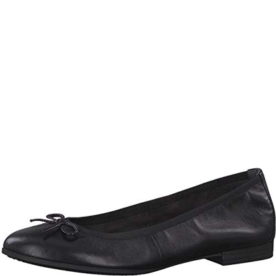 Tamaris Mujer Merceditas 22116-23, señora Bailarinas Clásicas, Zapatos Planos,Zapatos de Verano,clásicamente Elegantes,Black Lea. Uni,36 EU / 3.5 UK