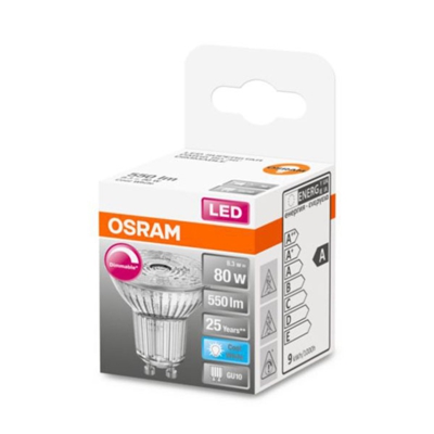 OSRAM reflectora LED vidrio GU10 8,3W 940 36° dim