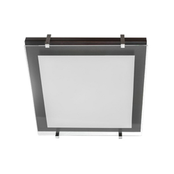 Lámpara de techo P1 de madera y vidrio 30x30cm precio
