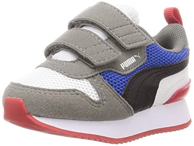 PUMA R78 V INF, Zapatillas Unisex niños, Blanco White Black/Ultra Gray, 37.5 EU