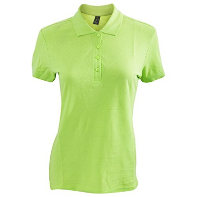 SOLS - Polo de piqué Modelo Passion de Manga Corta para Mujer (Mediana (M)) (Verde Manzana)