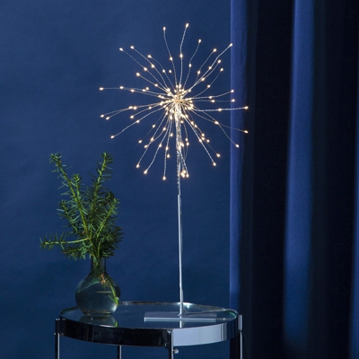 Decorativa LED Firework 3D, gris plata, alto 50cm
