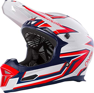 Oneal Fury Helmet Rapid Silver/Red L (59/60cm) Casco Moto MX-Motocross, Adultos Unisex