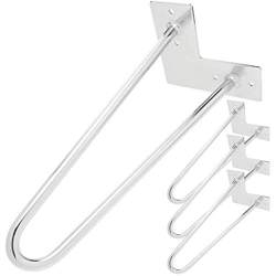 PrimeMatik - Pies para Mesa y Mueble Patas en Cromado 2 Varillas 30 cm 4-Pack precio