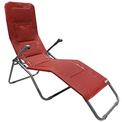 Homecall - Tumbona acolchada con espuma de secado rápido, XXL (rojo)