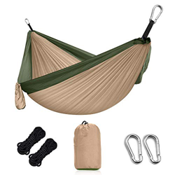 Grassman Hammock Outdoor Ultralight camping hammock with tree straps and carabiner, ripstop nylon parachute travel hammocks for two people with capaci características