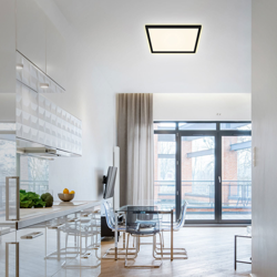 Plafón LED 7364, 42 x 42 cm, negro precio