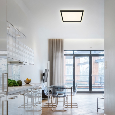 Plafón LED 7364, 42 x 42 cm, negro