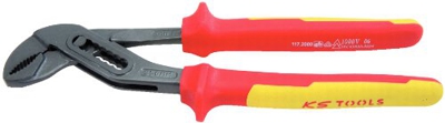 KS Tools 117.2000 Tenazas para bombas de agua VDE, con mangos aislados según DIN EN 60900 (L = 240 mm), 240mm