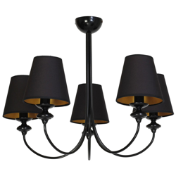 Lámpara de araña 933 con cinco pantallas características