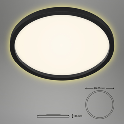 Plafón LED 7363, Ø 42 cm, negro en oferta