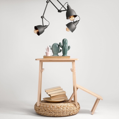 Lámpara de techo 814, ajustable, 3 luces, grafito