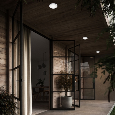 Aplique LED de exterior Cuba Bright, Ø 17,5 cm